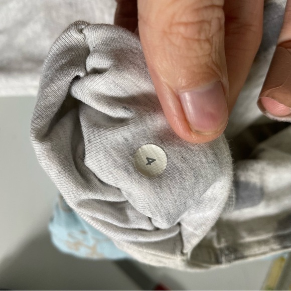 Lululemon Heathered Grey Cotton Crop Leggings Wunder Under Sz 6 - Picture 7 of 9